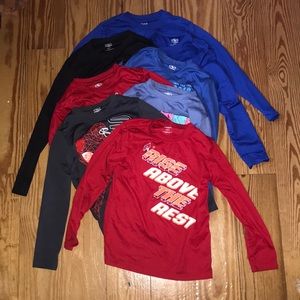 Eight long sleeve dri-fit little boys T-shirts size small